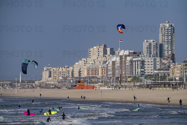 View of the skyline of Scheveningen, which belongs to the city of The Hague and is the largest