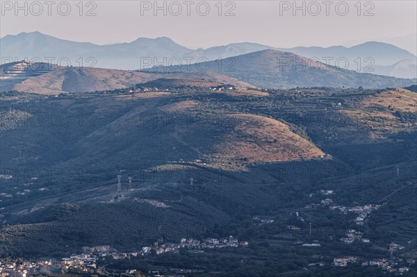 View of the densely populated Neajpolitan region and the mountains and hills of the province of