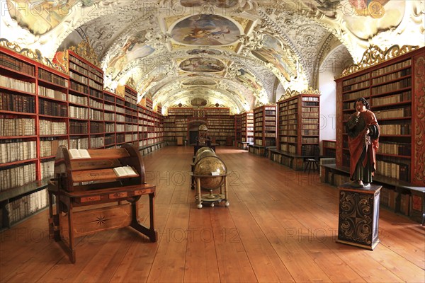 Prague Lesser Town, Monastery Library, Theological Hall in the Strahov Praemonstratensian
