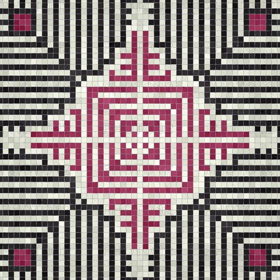 Mosaic tiles background, seamless vector pattern