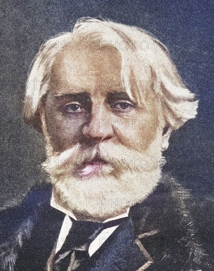 Ivan Sergeyevich Turgenev, 1818-1883, Russian writer, illustration from the book The Masterpiece