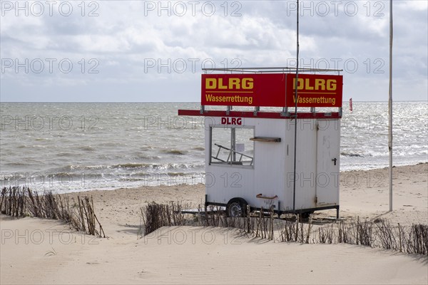 DLRG Water Rescue Centre, beach, North Sea coast, Wyk, Föhr, North Sea island, North Frisia,