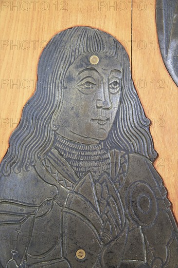 Brass memorial Sir Thomas Wingfield circa 1496, church of Saint Mary, Letheringham, Suffolk,
