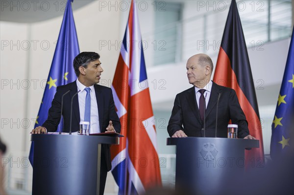 Olaf Scholz (SPD), Federal Chancellor, receives Rishi Sunak, Prime Minister of the United Kingdom