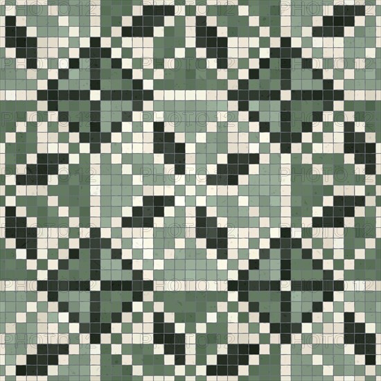 Mosaic tiles background, seamless vector pattern