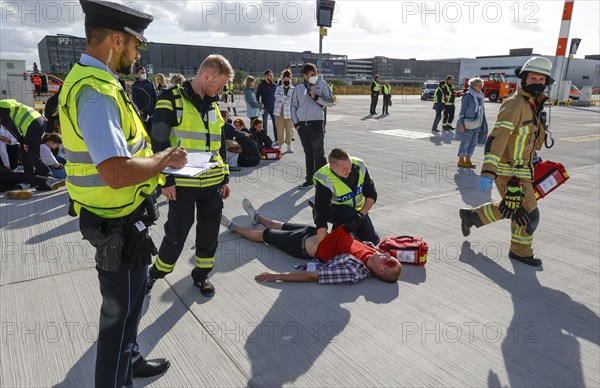 EASA emergency exercise at BER Airport, emergency services rehearsed an emergency in the aviation