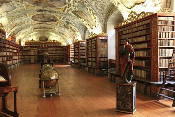 Prague Lesser Town, Monastery Library, Theological Hall in the Strahov Praemonstratensian