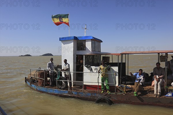 Ahamra region, boat trip on Lake Tana, called Lake Tsana or Lake Dembea, located in the highlands