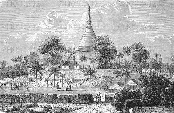 Shwedagon, also Shwedagon-Paya the most important sacred building and the religious centre of