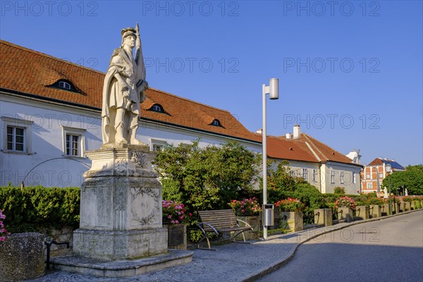 Lumberyard, St Florian from 1782, Loisbach bridge, Loisbach, Langenlois, Waldviertel, Lower