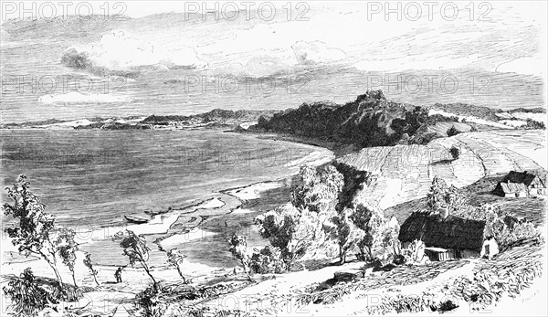 Idyllic landscape around the Bay of Gdansk, Gdansk or Gdansk, Baltic Sea, Poland, fields, coast,