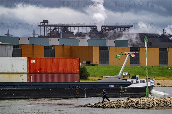 Thyssenkrupp Steel steelworks in Duisburg-Bruckhausen, thyssenkrupp Steel Europe AG, hot strip mill