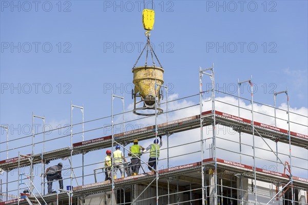 Housing construction, new building, new development area, apartment building, construction site,