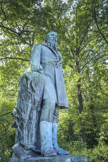 Monument, gymnastics father Friedrich Ludwig Jahn, Hasenheide, Neukölln, Berlin, Germany, Europe