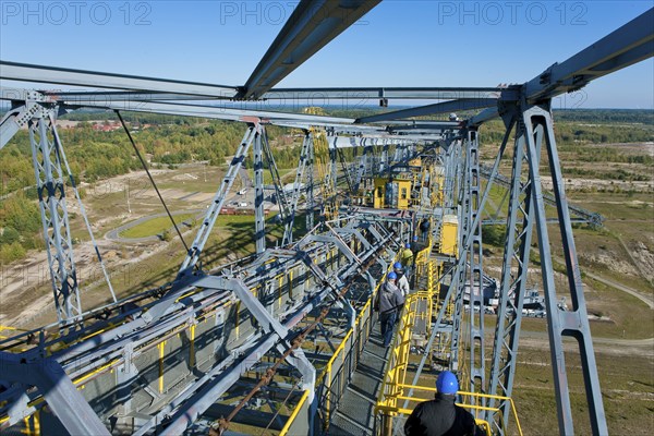 The F60 overburden conveyor bridge visitor mine is located on Bergheider See near the village of
