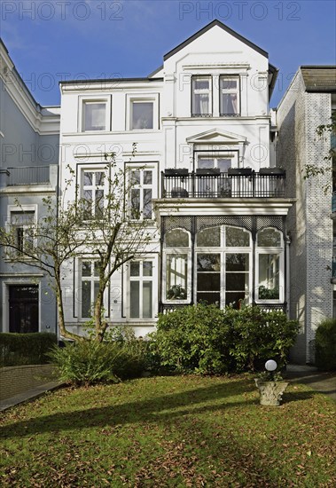Europe, Germany, Hamburg, Rotherbaum, Architecture, Residential building with conservatory,
