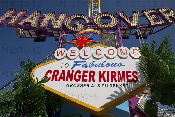 Sign Welcome to fabulous Cranger Kirmes am Hangover, Cranger Kirmes, Herne, Ruhr area, North