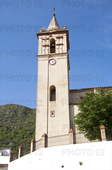 Iglesia de San Juan Bautista, church in Linares de la Sierra, Sierra de Aracena, Huelva province,