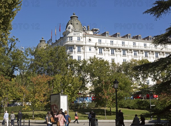 The Ritz hotel next to Museo del Prado, museum art gallery, Madrid, Spain, Europe