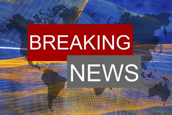 Symbolic image: The words Breaking News on an abstract background