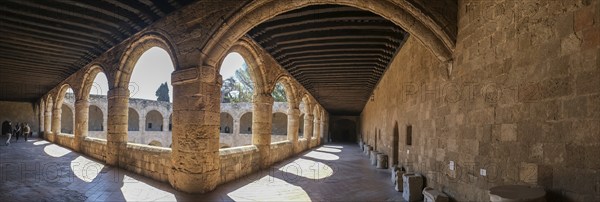 Collonades, artefacts, Archaeological Museum in the former Order of St John Hospital, 15th c., Old