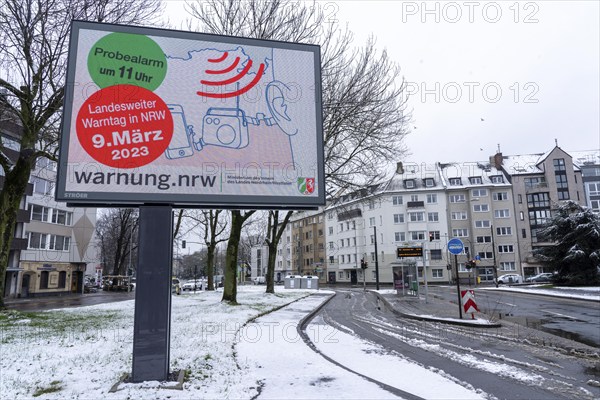 Warning day in North Rhine-Westphalia, the state-wide trial alert takes place on 09.03.23, in