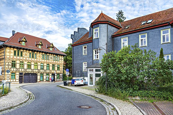 Mauergasse in Meiningen, Thuringia, Germany, Europe