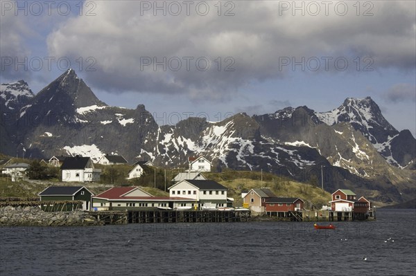 The fishing village of Sakrisoy, Lofoten, Norway, village, fishing village, Sakrisoy, Lofoten,