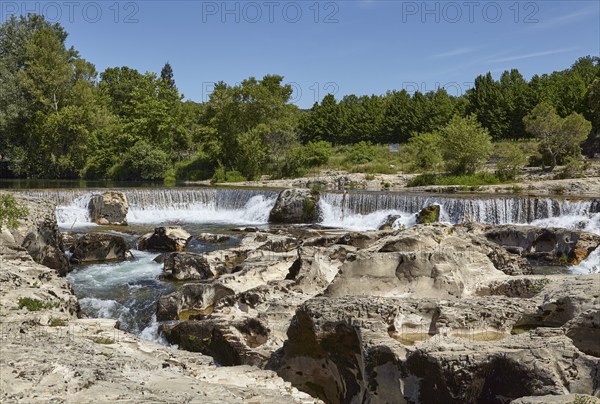 The cascades of Sautadet consist of limestone cliffs and are crossed by the river Cèze in La