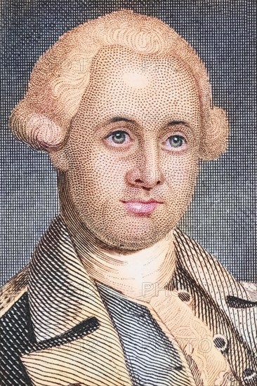 Mordecai Gist, 1743-1792, General Commander in the American Revolutionary War, Illustration from