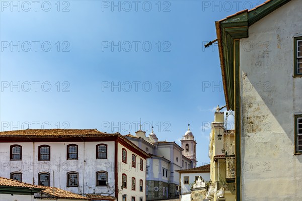 Cityscape of the historic city of Diamantina with its houses and churches, Diamantina, Minas