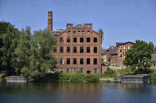 Europe, Germany, Mecklenburg-Western Pomerania, island town of Malchow, Lake Malchow, industrial