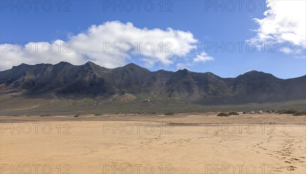 Mountain range in the Jandia nature park Park on the Jandia peninsula, at Playa de Cofete,