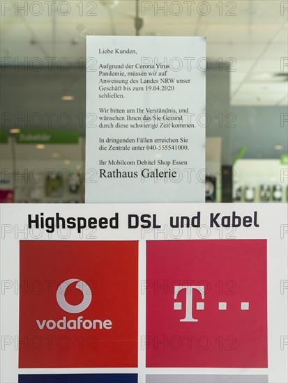 Effects of the coronavirus pandemic in Germany, Essen, Telekom Laden