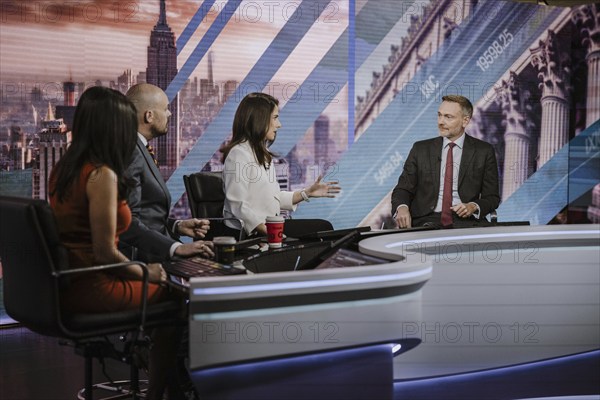 Christian Lindner (FDP), Federal Minister of Finance, photographed during an interview with
