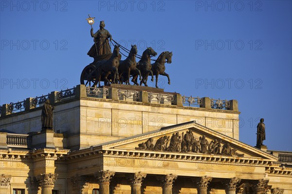 Brunswick Quadriga with Brunonia, design by Carl Theodor Ottmer, Brunswick Palace, Lower Saxony,