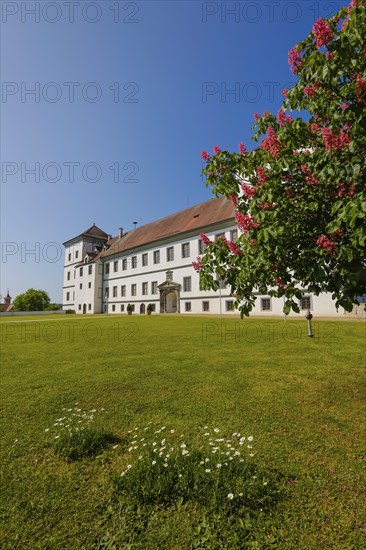 Meßkirch Castle, Castle of the Counts of Zimmern, Zimmern Castle, regular four-wing castle complex,