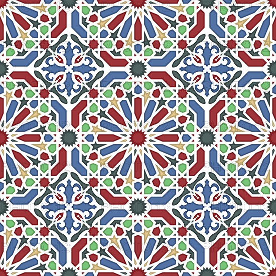 Islamic geometric seamless vector pattern
