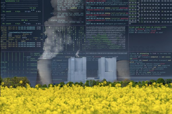Symbolic image Critical infrastructure, blackout risk, cyberterrorism, hacker attack, Neurath