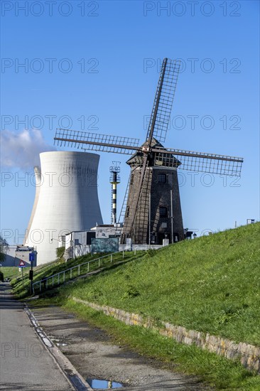 The Doel nuclear power plant on the Scheldt, one of two nuclear power plants in Belgium, consists