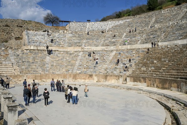 Theatre, ruins of Ephesus, ancient excavation site, Izmir province, Turkey, Asia