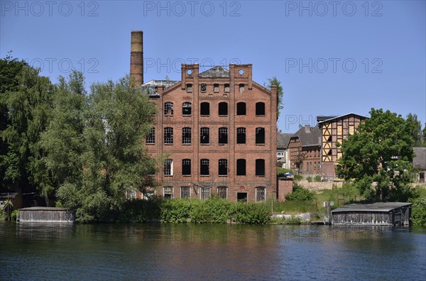 Europe, Germany, Mecklenburg-Western Pomerania, island town of Malchow, Lake Malchow, industrial