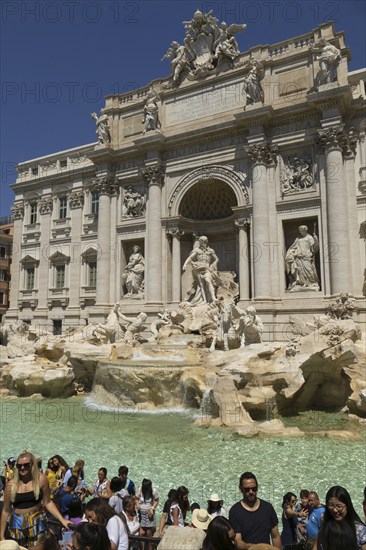 Palazzo Poli, also Palazzo Conti, Trevi Fountain, Fontana di Trevi, Rome, Italy, Europe