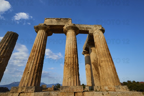 Archaic Temple of Apollo, Doric Columns, The ancient heritage of Greece in the form of glorious
