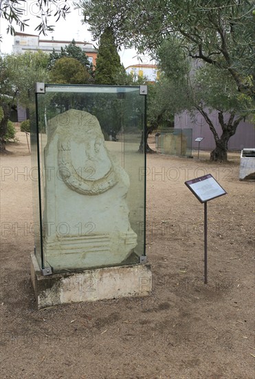 Columbarios Roman burial ground funerary monuments grave stones, Merida, Extremadura, Spain, Europe
