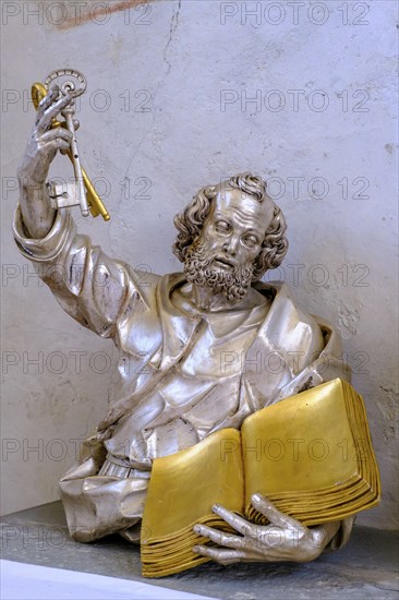 St Peter with key, Collegiate Church of St Peter and Paul, Niederzell, UNESCO World Heritage Site,