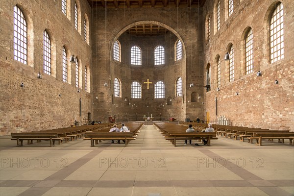 Interior of the Basilica of Constantine in Trier, Rhineland-Palatinate, Germany, Europe