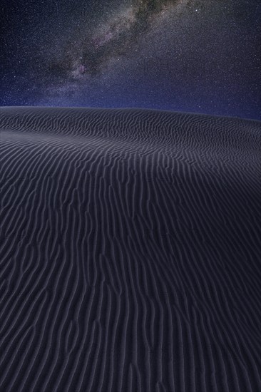 Desert dunes sand in milky way stars night sky photo mount