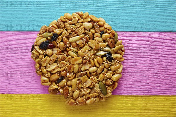 Mexican candy sweet Palanqueta with peanuts crunchy and amaranth seeds