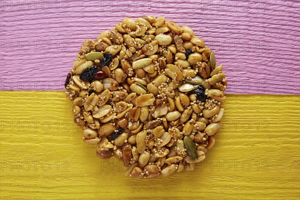 Mexican candy sweet Palanqueta with peanuts crunchy and amaranth seeds